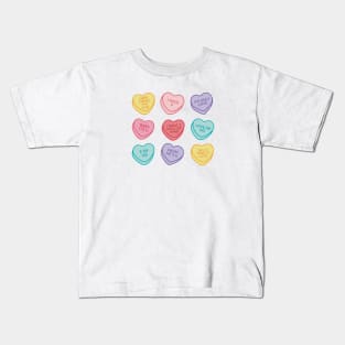 Beatles Love Songs Conversation Hearts II Kids T-Shirt